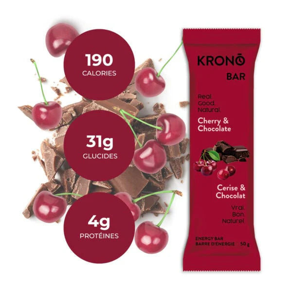 Barres énergétiques Krono Nutrition Cerise et chocolat