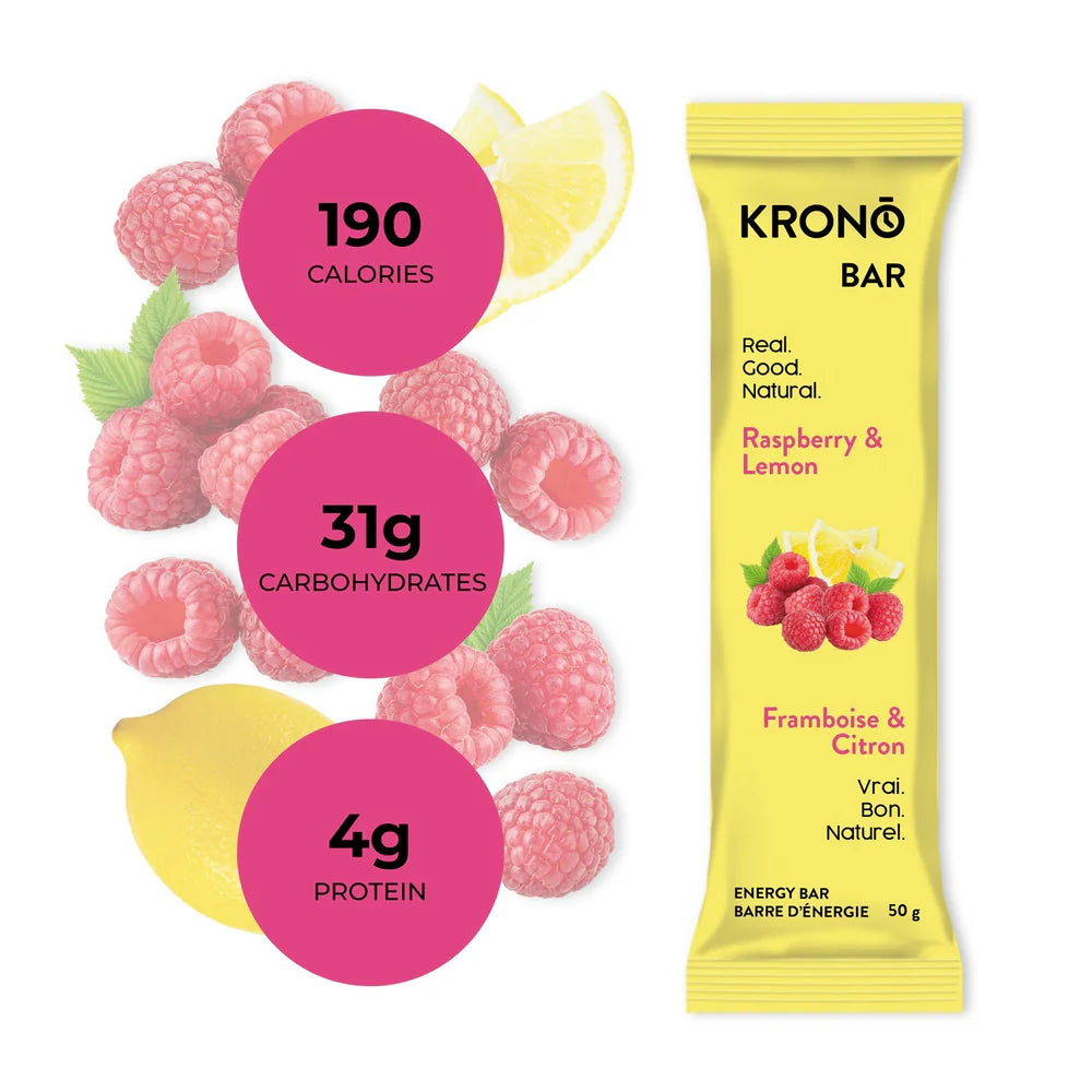 Krono Nutrition Raspberry & Lemon Energy Bars
