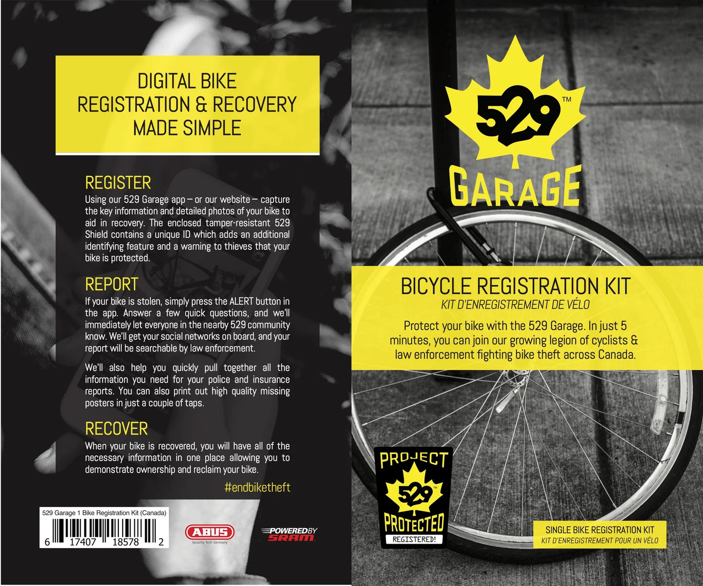 Project 529 Bicycle Registration Kit