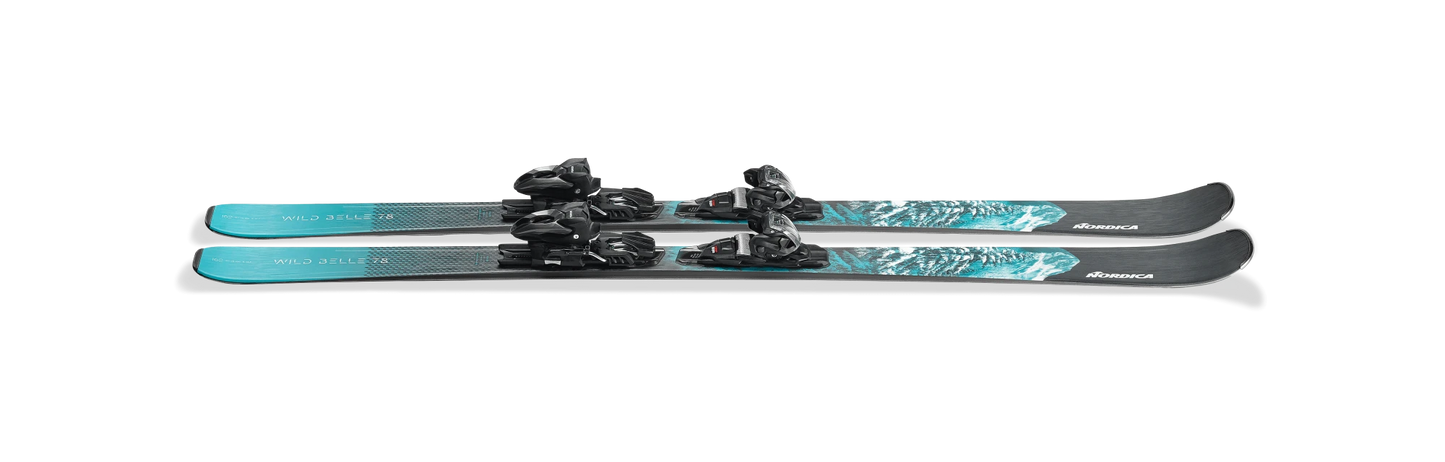 2024 Nordica Wild Belle 78 CA Women's Alpine Skis with TP2 COMPACT 10 FDT Bindings|2024 Skis Alpins pour Femmes Nordica Wild Belle 78 CA avec Fixations TP2 COMPACT 10 FDT