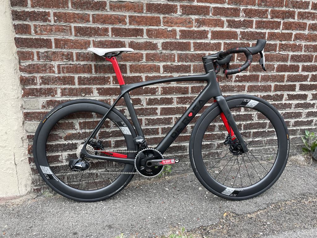 Vélo de route en carbone DeRosa Idol - Roues en carbone SRAM Force AXS/Vision SC55 TLR