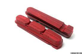 Kool-Stop Shimano Replacement Red Cartridge Brake Pads for Carbon Fiber Rims