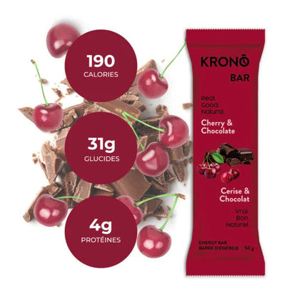 Barres énergétiques Krono Nutrition Cerise et chocolat