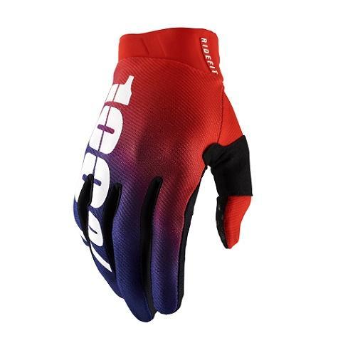 100% Ridefit Full-Finger Mountain Bike Gloves