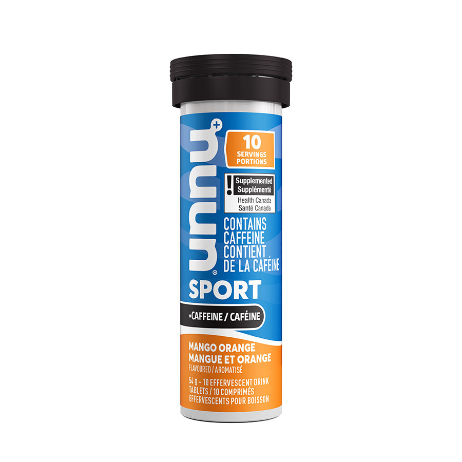 Mélange pour boisson hydratante Nuun Sport+Caffeine - Mangue Orange