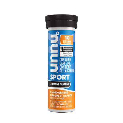 Mélange pour boisson hydratante Nuun Sport+Caffeine - Mangue Orange