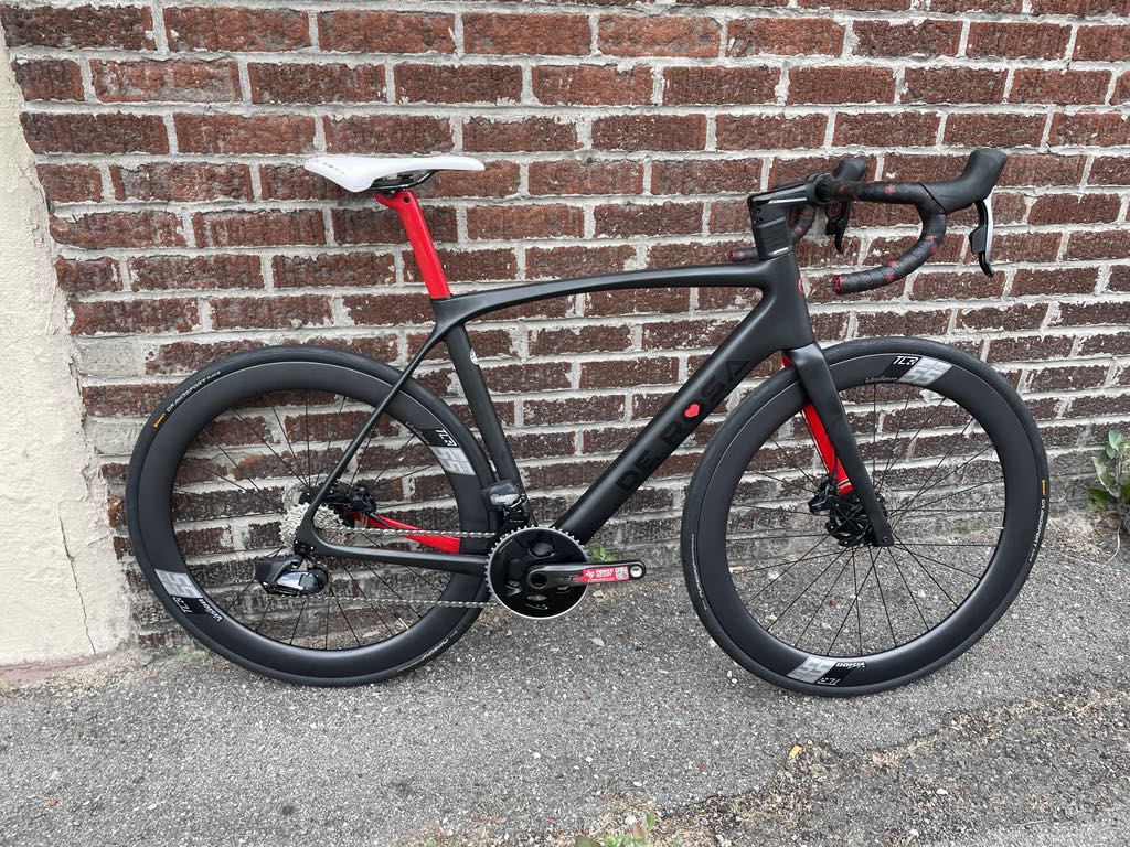 Vélo de route en carbone DeRosa Idol - Roues en carbone SRAM Force AXS/Vision SC55 TLR