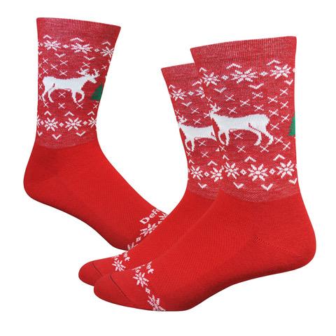 DeFeet Wooleator Comp 6" "Cousin Eddie" Holiday (Red)